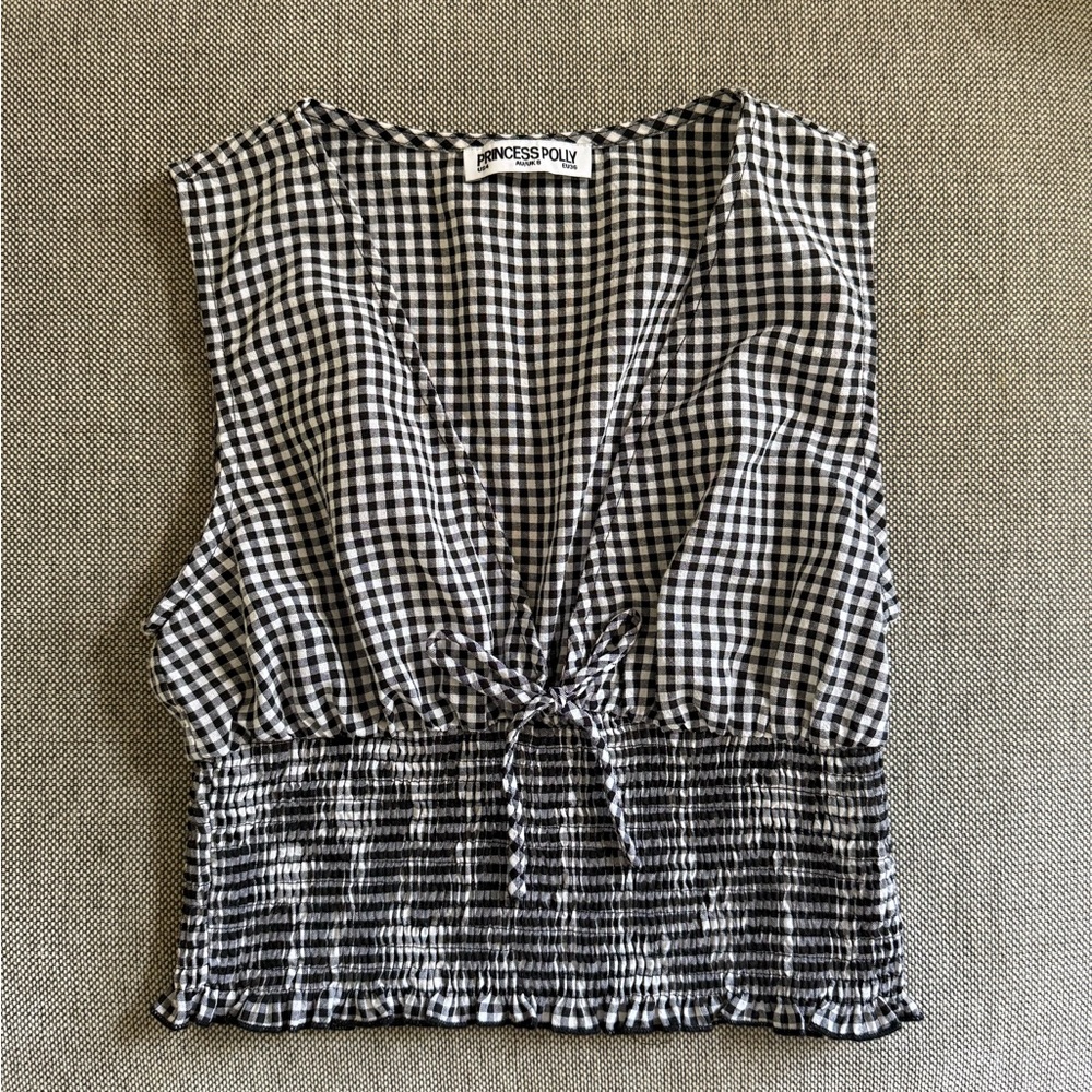 Princess Polly Gingham Top (size 4)